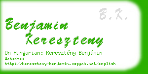 benjamin kereszteny business card